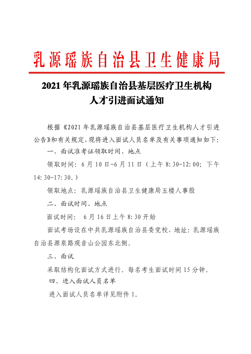 2021年乳源瑤族自治縣基層醫(yī)療衛(wèi)生機(jī)構(gòu)人才引進(jìn)面試通知0000.jpg