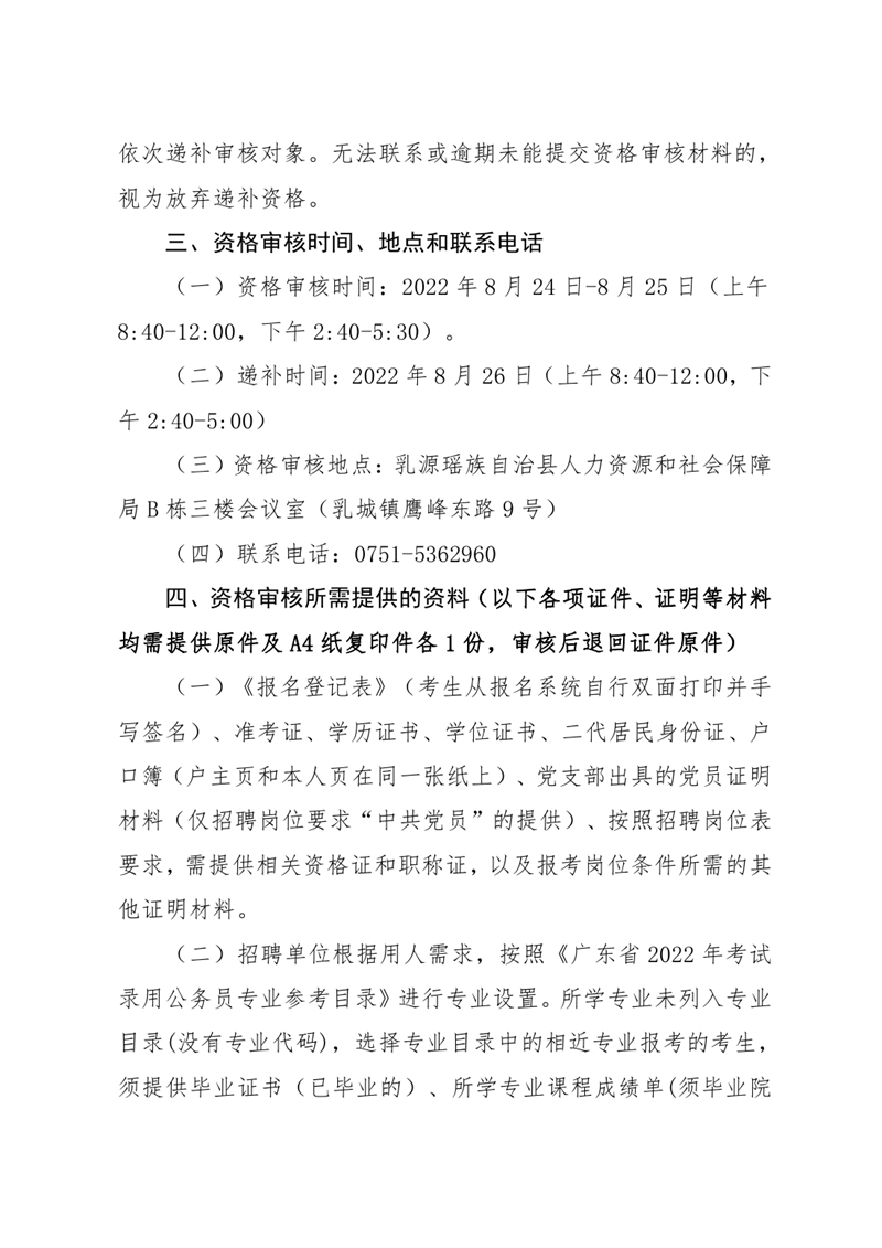 廣東省事業(yè)單位2022年集中公開招聘高校應(yīng)屆畢業(yè)生韶關(guān)(乳源瑤族自治縣）考區(qū)資格審核的通知（章）0001.jpg