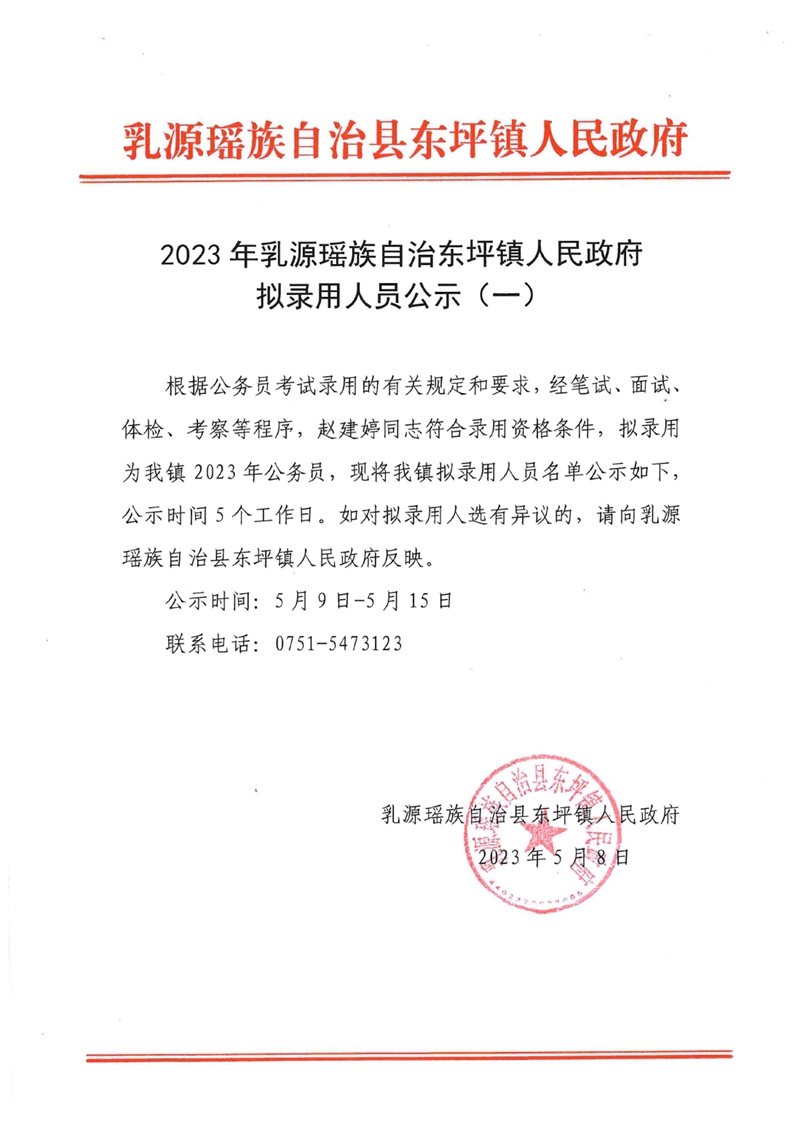 2023年乳源瑤族自治縣東坪鎮(zhèn)人民政府?dāng)M錄用人員公示（一）0000.jpg